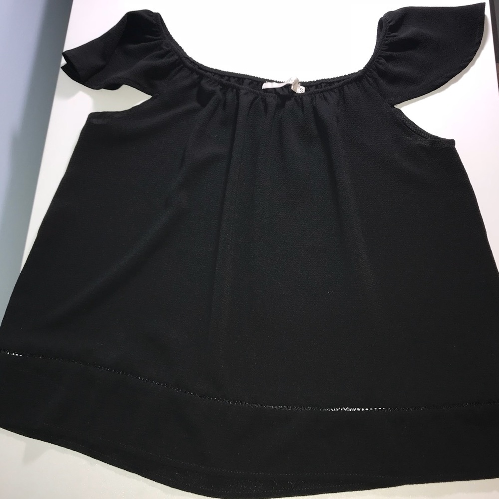 Black off shoulder top